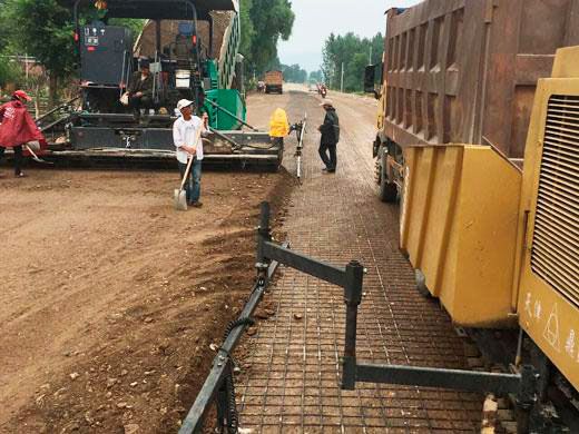 土工格柵施工現場